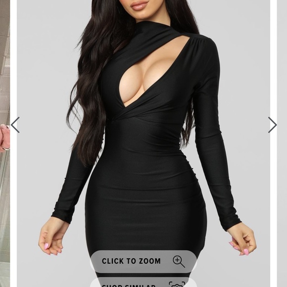 Fashion nova mini cut out black dress. Size M - Picture 1 of 2